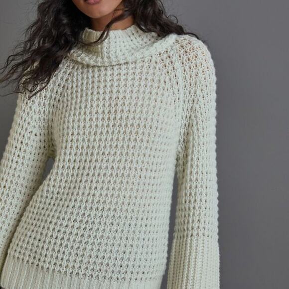 Anthropologie Maeve Mint Bell-Sleeve Sweater - Picture 7 of 16